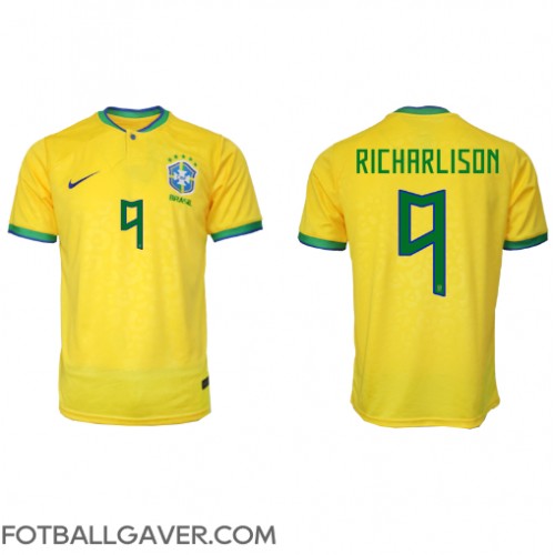 Brasil Richarlison #9 Fotballklær Hjemmedrakt VM 2022 Kortermet